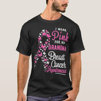 T-shirt Je Porte Le Rose Pour Ma Grand-Mère Cancer Du Sein