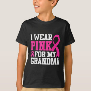 T-shirt Je Porte Le Rose Pour Ma Grand-Mère Sensibilisatio