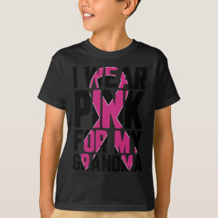 T-shirt Je Porte Le Rose Pour Ma Grand-Mère Sensibilisatio