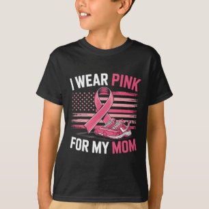 T-shirt Je Porte Le Rose Pour Ma Maman Baskets Usa Drapeau