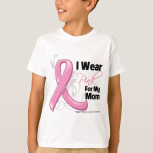 T-shirt Je porte le rose pour ma maman - conscience de