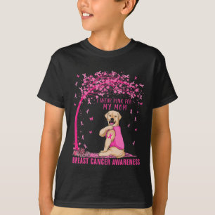 T-shirt Je Porte Le Rose Pour Ma Mère Labrador Chien Cance