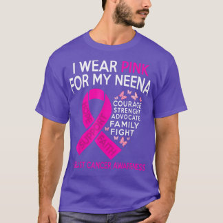 T-shirt Je Porte Le Rose Pour Ma Neena Sensibilisation Au 