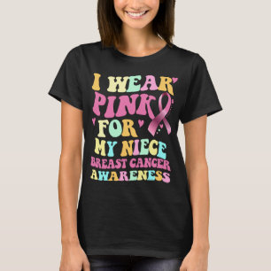 T-shirt Je Porte Le Rose Pour Ma Nièce Sensibilisation Au