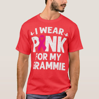 T-shirt Je Porte Le Rose Pour Ma Sensibilisation Au Cancer