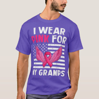 T-shirt Je Porte Le Rose Pour Mes Grammes Pink Ribbon Canc