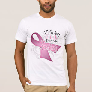T-shirt Je porte le rose pour mon cancer du sein jumeau de