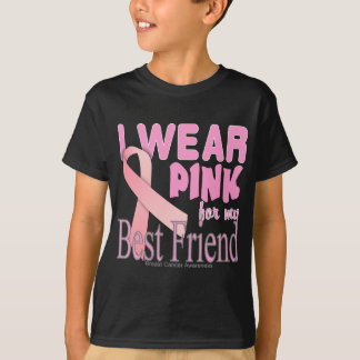 T-shirt Je porte le rose pour mon meilleur ami contre le c