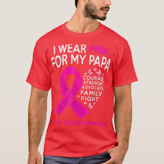 T-shirt Je Porte Le Rose Pour Mon Papa Sensibilisation Au 