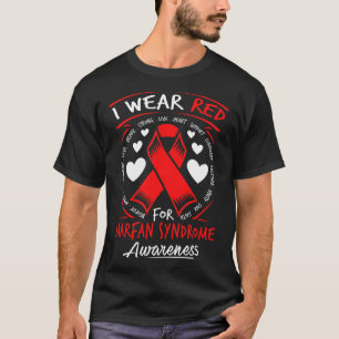 T-shirt Je Porte Le Rouge Pour La Sensibilisation Au Syndr
