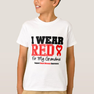 T-shirt Je porte le rouge pour ma grand-maman