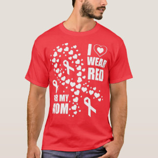 T-shirt Je Porte Le Rouge Pour Ma Mère Allez Le Rouge Mala