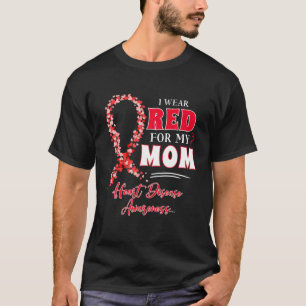 T-shirt Je Porte Le Rouge Pour Ma Mère Maladie Cardiaque S