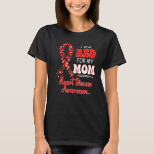 T-shirt Je Porte Le Rouge Pour Ma Mère Maladie Cardiaque S