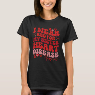 T-shirt Je Porte Le Rouge Pour Ma Soeur Maladie Cardiaque
