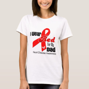 T-shirt Je porte le rouge pour mon maladie cardiaque de