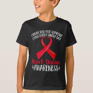 T-shirt Je Porte Le Rouge Pour Quelqu'Un Qui Me Manque Un