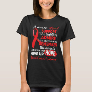 T-shirt Je Porte Le Rouge Pour Soutenir Les Combattants Se
