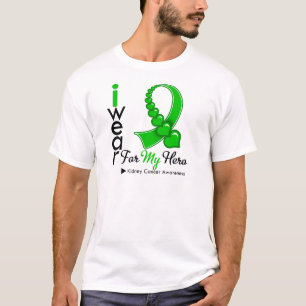 T-shirt Je porte le ruban de Cancer de rein pour mon héro