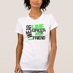 T-shirt Je porte le ruban de vert de chaux pour mon