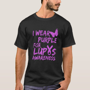 T-shirt Je Porte Le Ruban Violet Pour Lupus Sensibilisatio