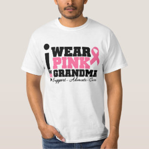 T-shirt Je porte le soutien rose de ruban de ma
