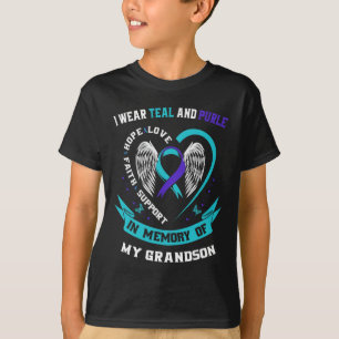 T-shirt Je Porte Le Turquoise Et Le Violet Pour Le Suicide