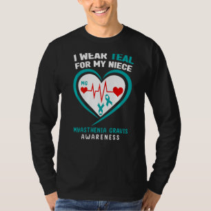 T-shirt Je Porte Le Turquoise Pour Ma Nièce Myasthenia Gra