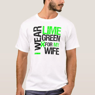 T-shirt Je porte le vert de chaux pour mon lymphome