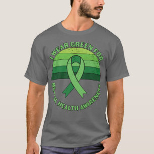 T-shirt Je Porte Le Vert Pour La Dépression Anxieuse Santé