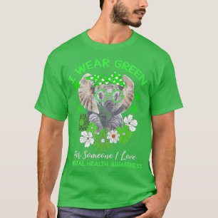 T-shirt Je Porte Le Vert Pour La Sensibilisation À La Sant
