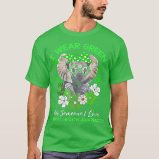 T-shirt Je Porte Le Vert Pour La Sensibilisation À La Sant