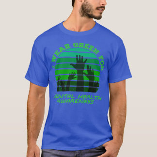 T-shirt Je porte le vert pour la sensibilisation à la sant