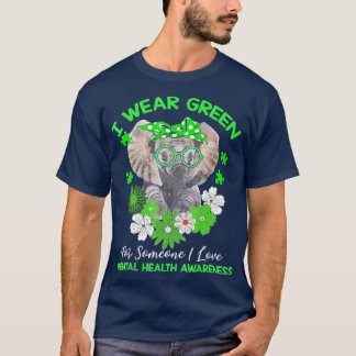 T-shirt Je Porte Le Vert Pour La Sensibilisation À La Sant