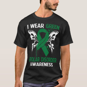 T-shirt Je porte le vert pour la sensibilisation aux troub