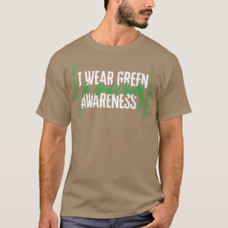 T-shirt Je Porte Le Vert Pour Le Soutien De Sensibilisatio