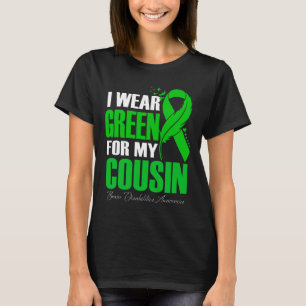 T-shirt Je Porte Le Vert Pour Mon Cousin Handicap Cerveau 