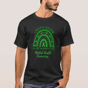 T-shirt Je Porte Le Vert Pour Mon Grand-Père La Santé Ment