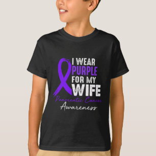 T-shirt Je porte le violet en mémoire de la grande tante P