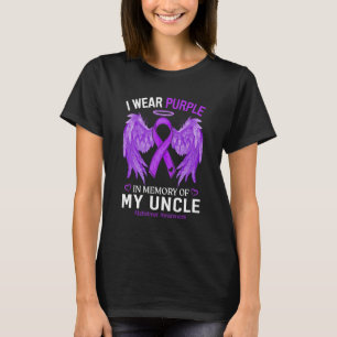 T-shirt Je Porte Le Violet En Mémoire De L'Oncle Alzheimer