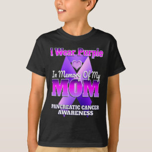 T-shirt Je Porte Le Violet En Mémoire De Ma Mère Pancréati