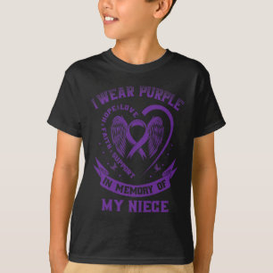 T-shirt Je Porte Le Violet En Mémoire De Ma Nièce Épilepsi