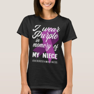 T-shirt Je Porte Le Violet En Mémoire De Ma Nièce Overdose