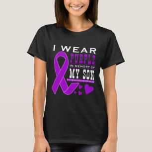 T-shirt Je Porte Le Violet En Mémoire De Mon Fils - Surdos
