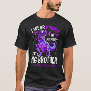 T-shirt Je Porte Le Violet En Mémoire De Mon Grand Frère.