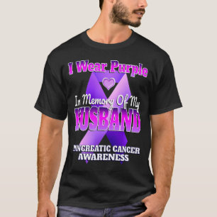 T-shirt Je Porte Le Violet En Mémoire De Mon Mari Pancréat