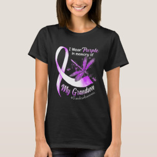 T-shirt Je Porte Le Violet En Mémoire De Mon Petit-Fils Su