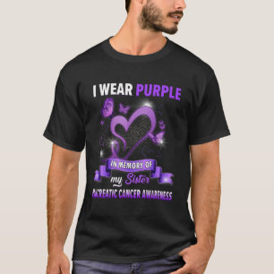T-shirt Je Porte Le Violet En Mémoire De Soeur Pancréatiqu