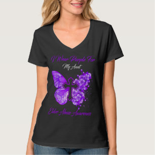 T-shirt Je Porte Le Violet Pour La Sensibilisation À La Vi