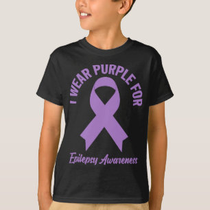 T-shirt Je Porte Le Violet Pour La Sensibilisation À L'Épi